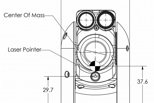 ultra light rugged long range EO IR gyro stabilized gimbal CAD