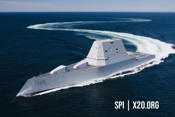 USS Zumwalt with SPI color night vision