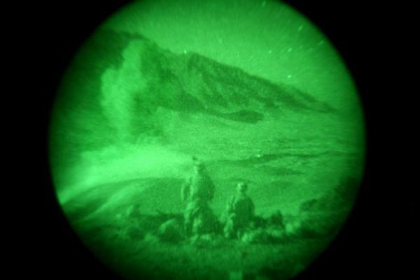 soldiers viewed through night vision