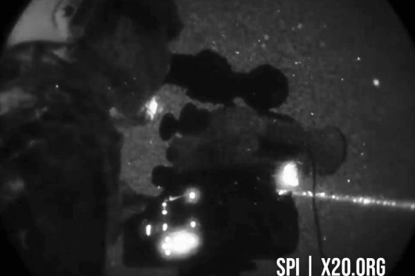 soldier using night time night vision thermal vision laser pointer range finder SPI