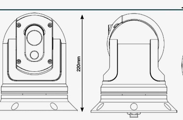 CAD drawing gyro stabilized gimbal camera light weight