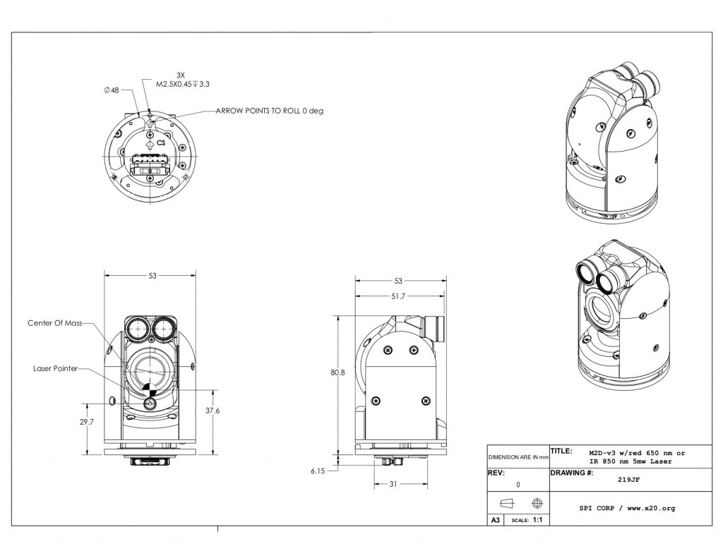 Eo/Ir drone gimbal