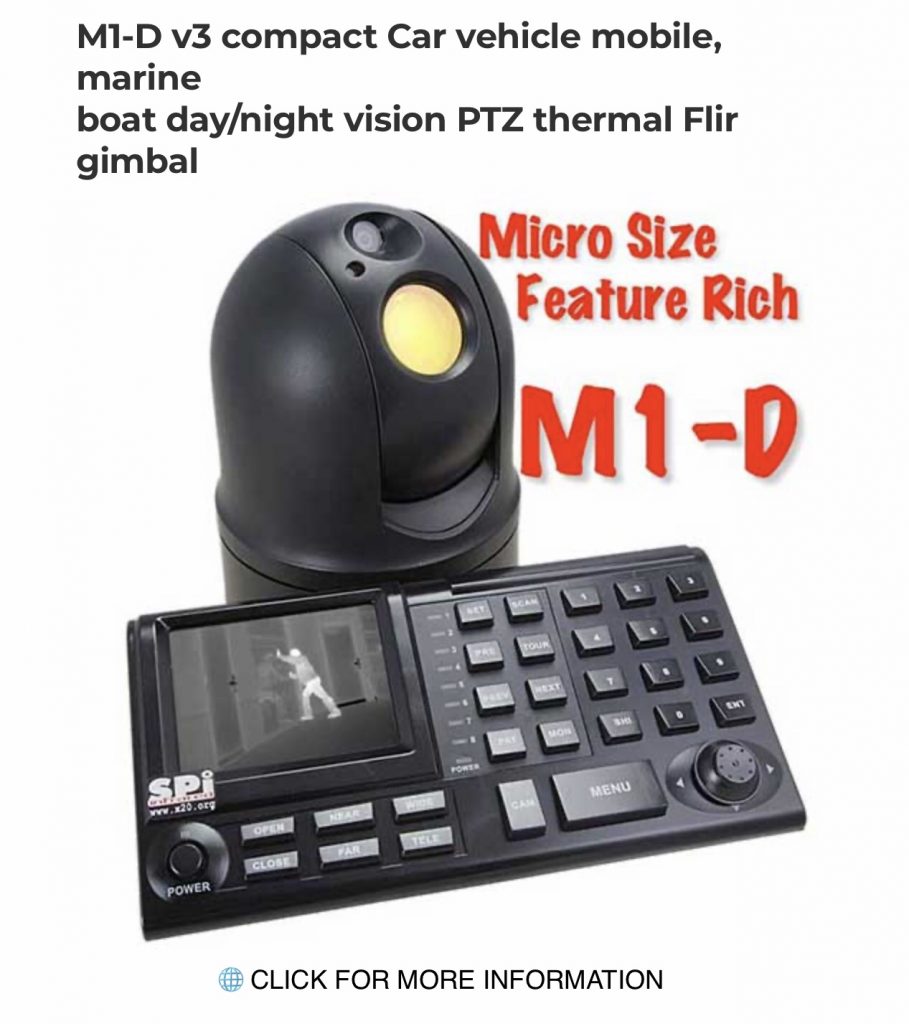 Vehicle roof mounted thermal camera