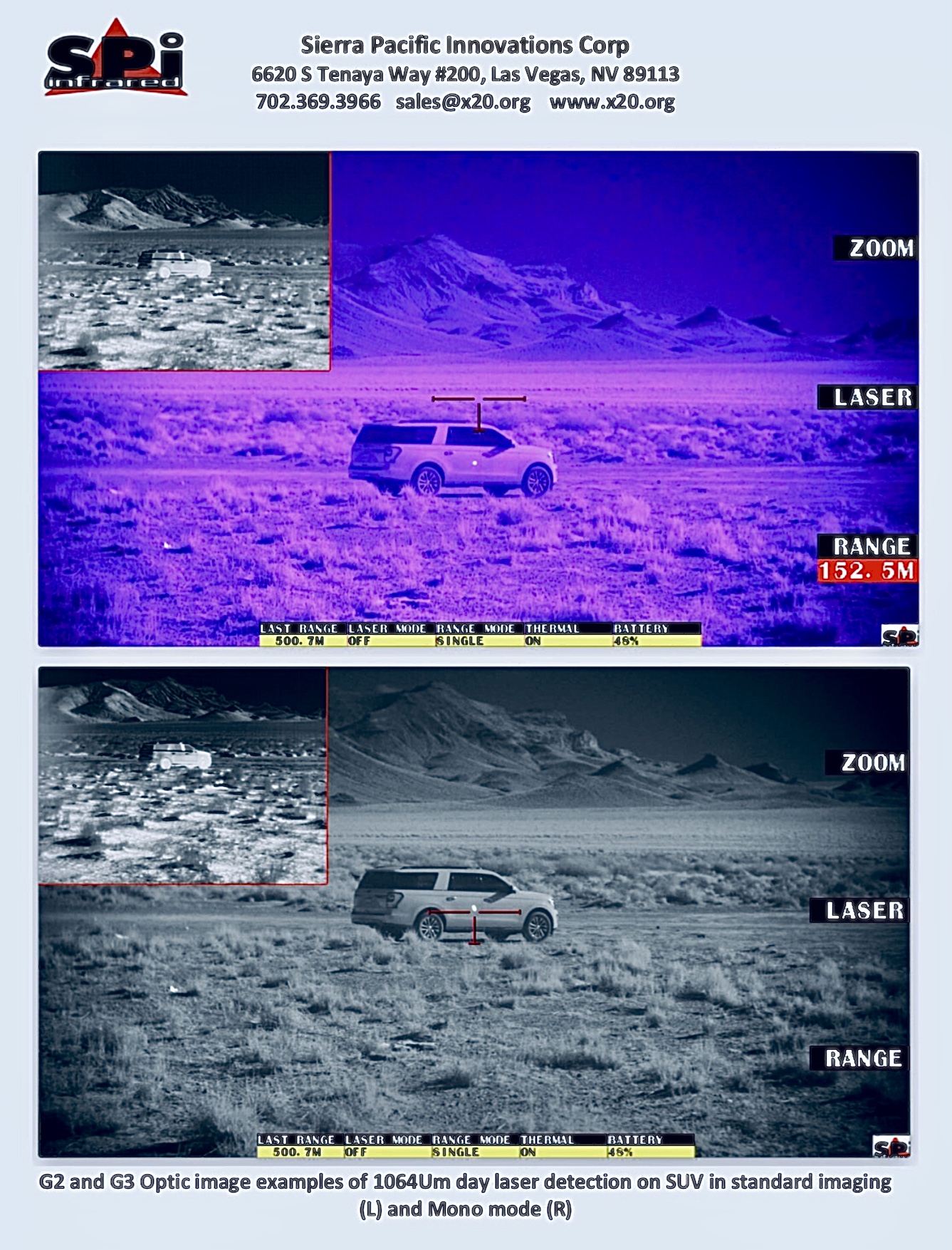1064nm laser detection in day and night imaging JTAC designator