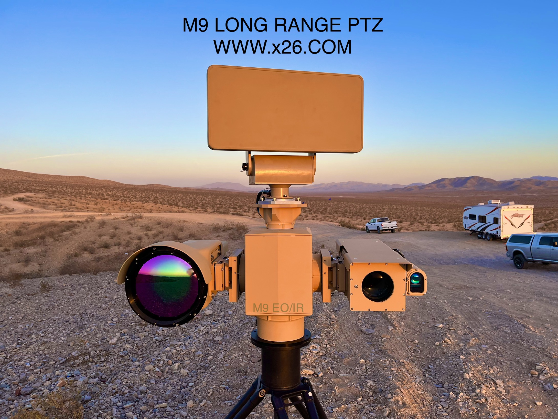 M9 long range HD PTZ flir thermal imaging radar camera