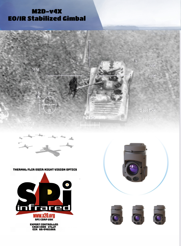 M2D-v4X EO/IR Gyro Stabilized thermal and visible day/night UAV UGV USV Gimbal